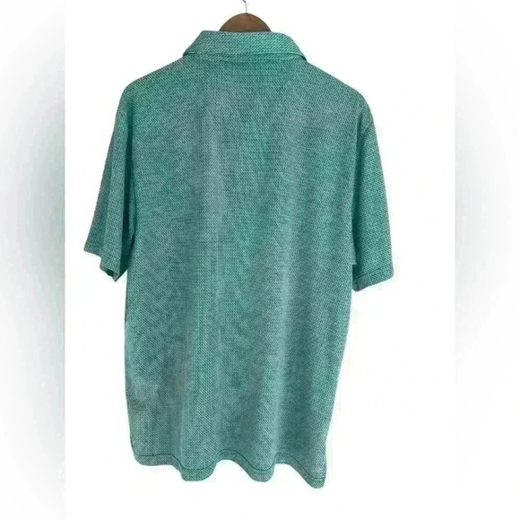 Pro Tour Coolplay Polo Shirt Mens XL Green Striped Short Sleeve 100% Polyester - Picture 4 of 5